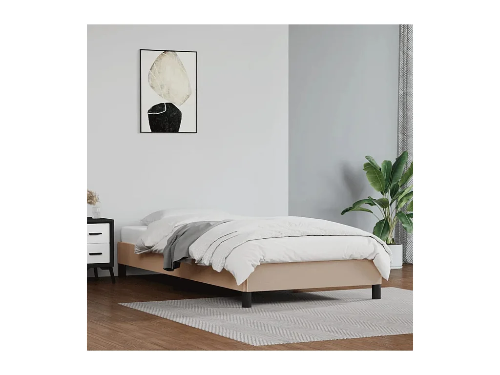 Lit-100x200 cm Cappuccino Similicuir EGGB72810