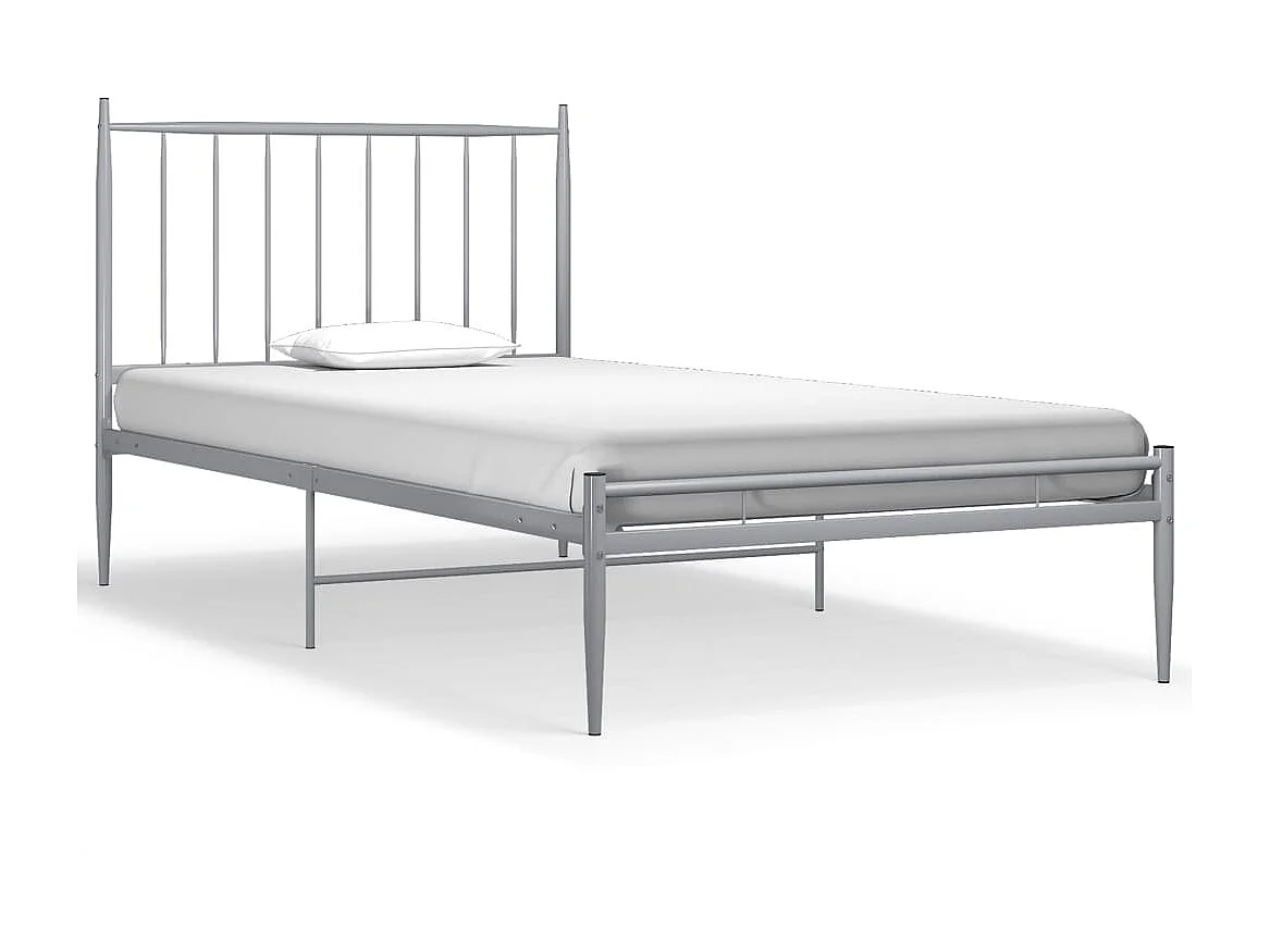 Lit-100x200 cm Gris Métal EGGB65325