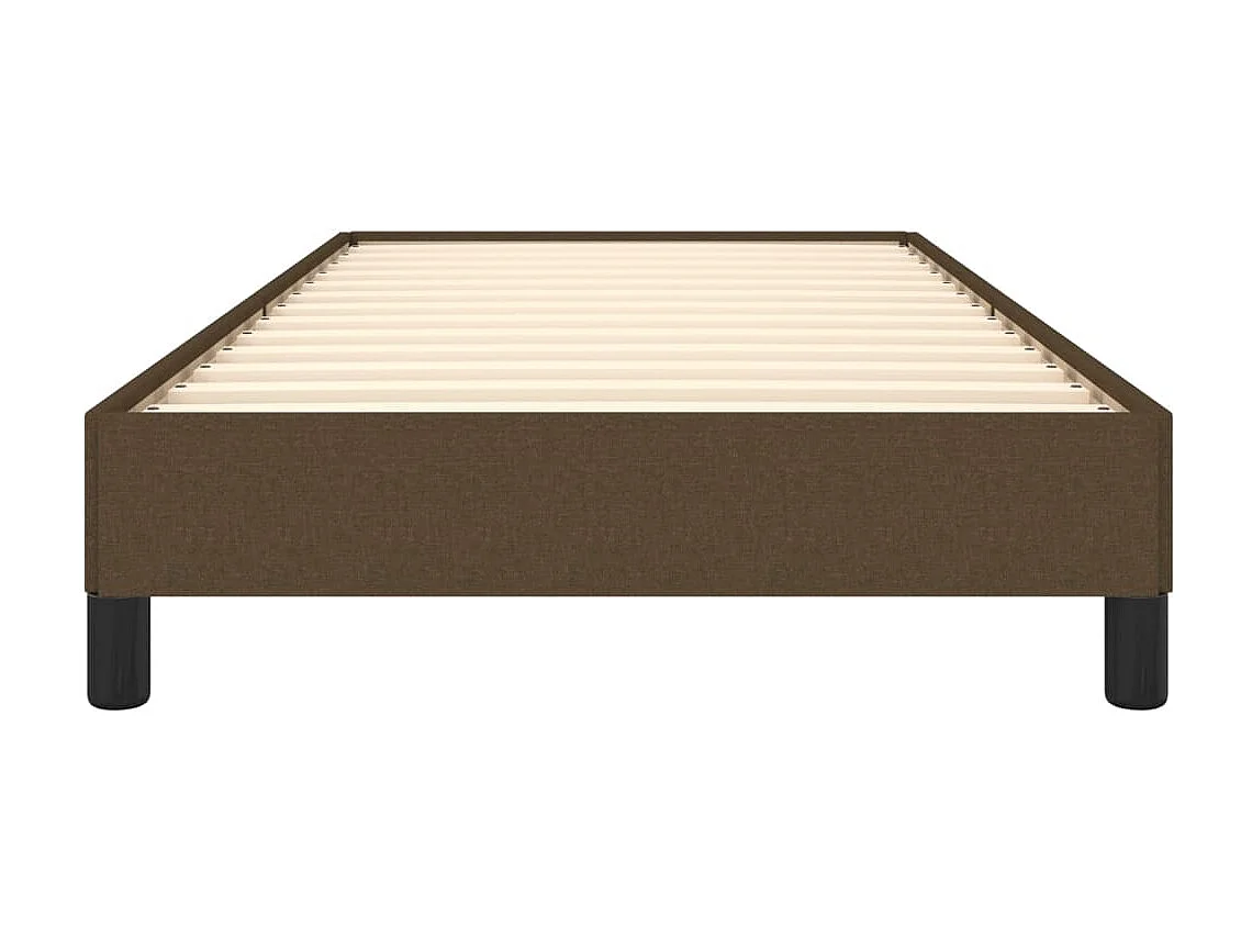 Lit-90x190 cm Marron foncé Tissu EGGB53240