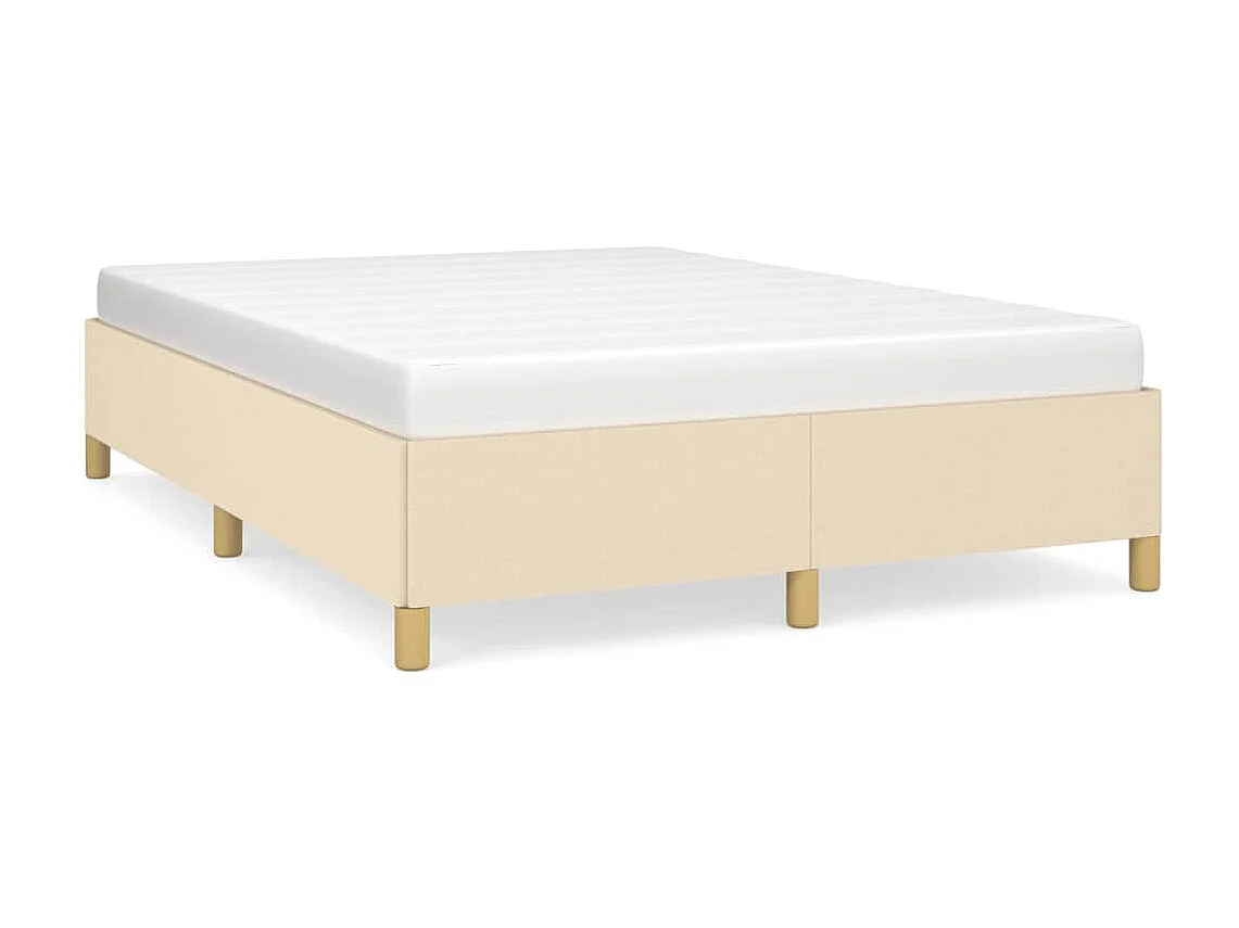 Lit-140x200 cm Crème Tissu EGGB16850