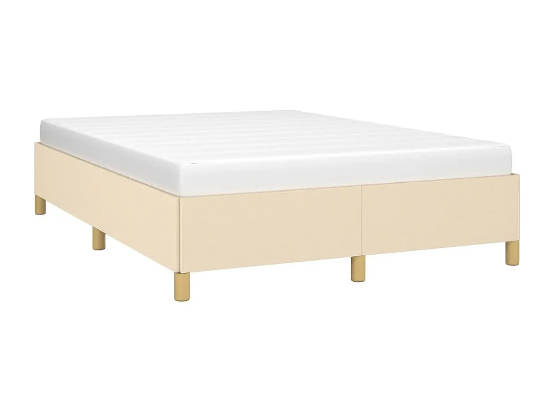 Lit-140x200 cm Crème Tissu EGGB16850