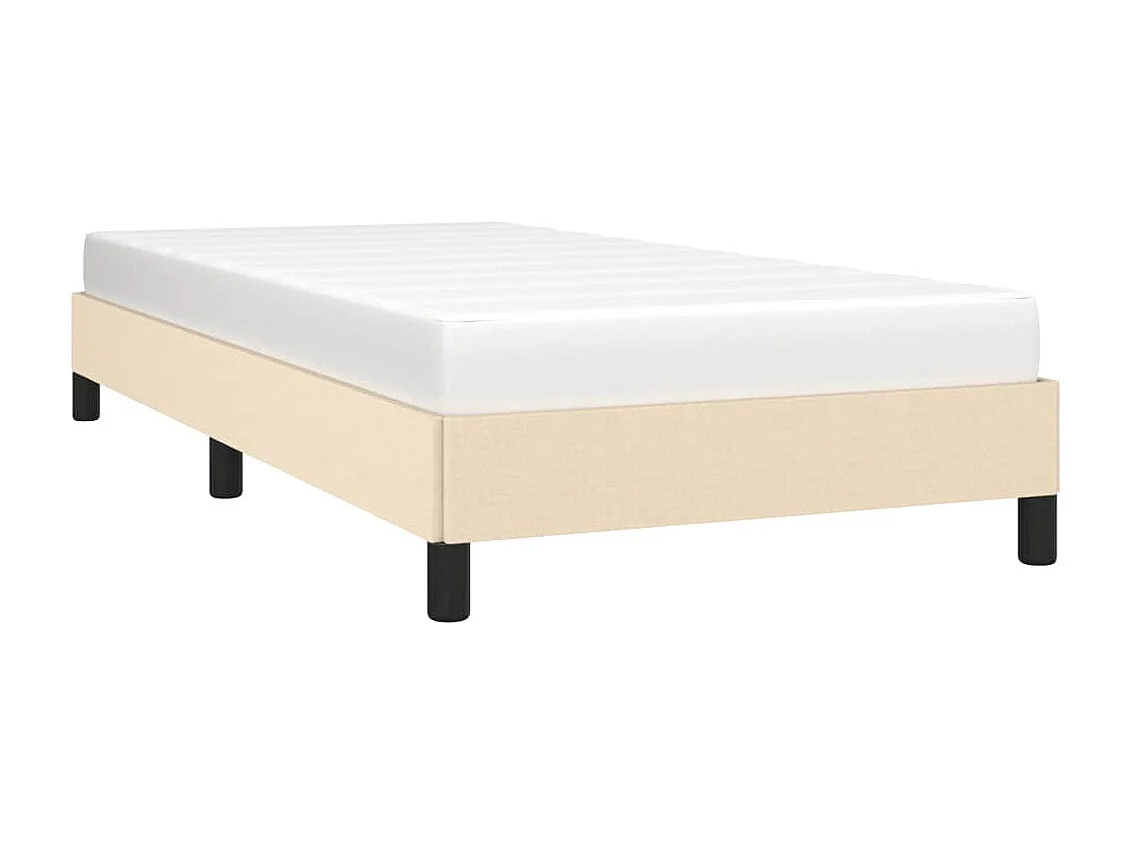 Cama 90x200 cm de tela color crema ES64993
