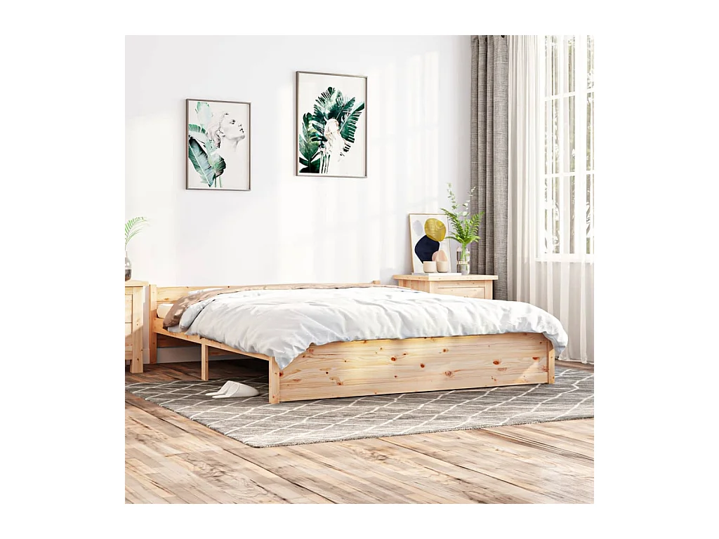 Lit-180x200 cm bois massif super king EGGB93868