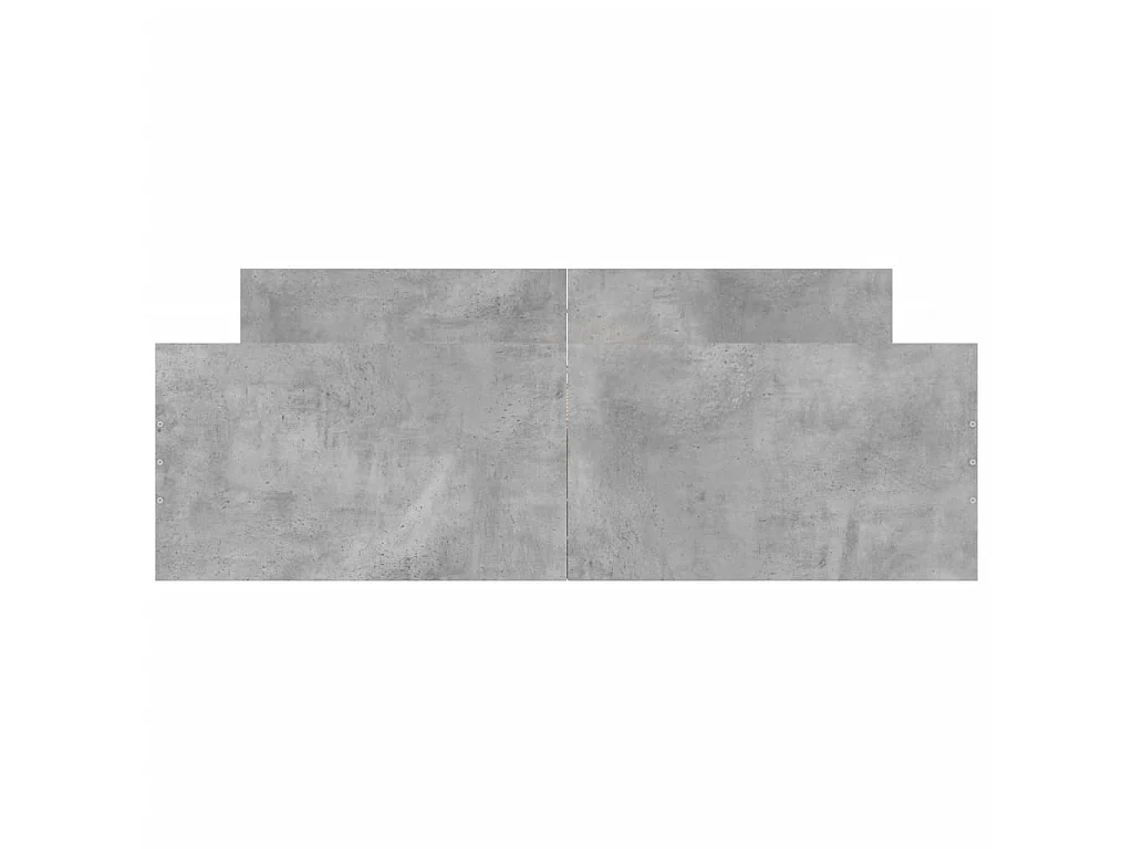 Lit-140x190 cm tête de lit et pied de lit gris béton EGGB47571