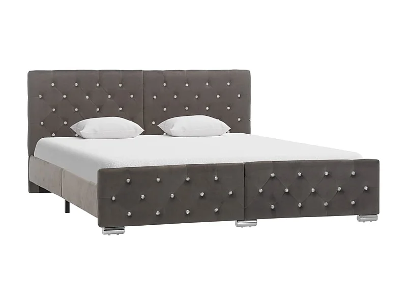 Lit-160x200 cm Gris Velours EGGB68922