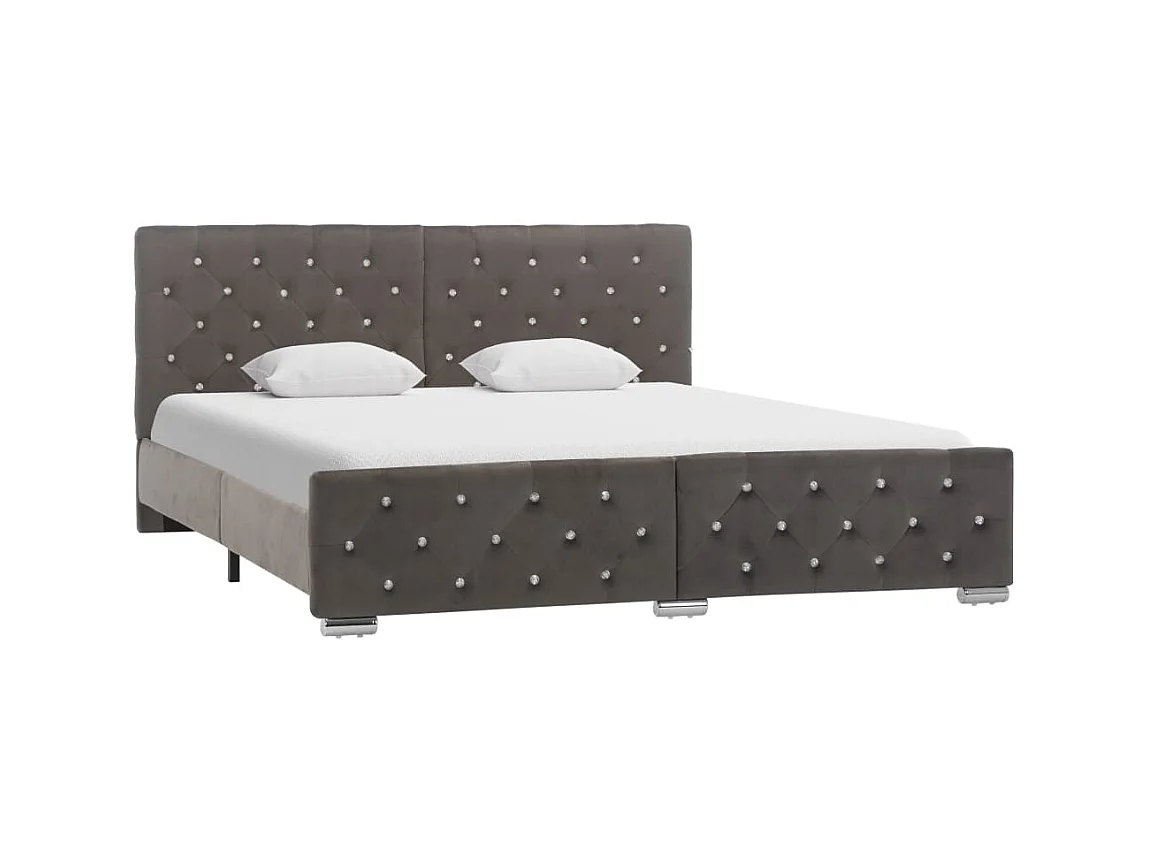Lit-160x200 cm Gris Velours EGGB68922