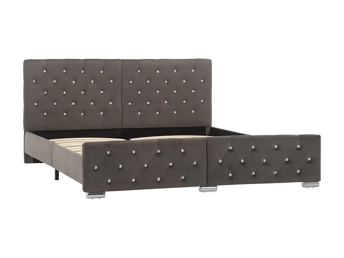 Bedframe fluweel grijs 160x200 cm NL83791