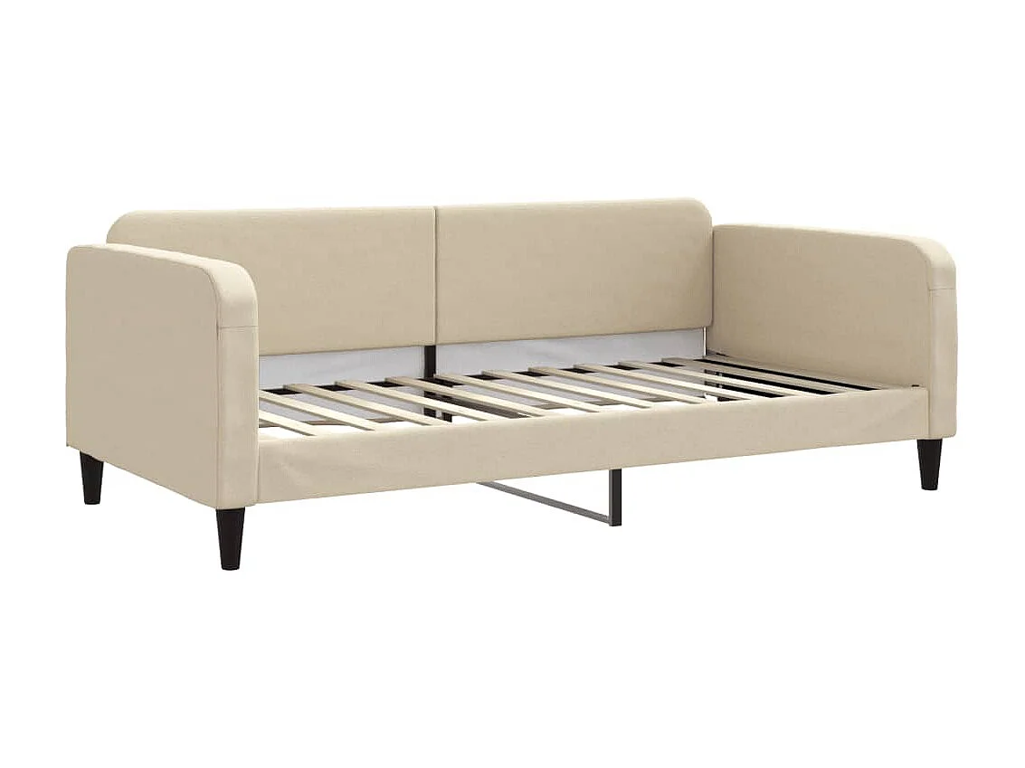 Lit-100x200 cm de repos crème tissu EGGB22443