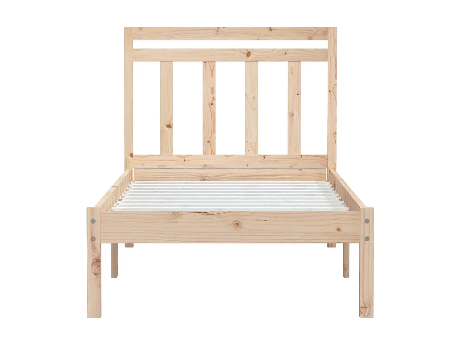 Cama 75x190 cm individual pequeña madera maciza ES56125