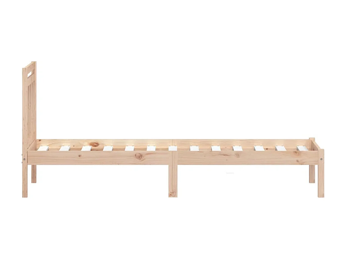 Cama 75x190 cm individual pequeña madera maciza ES56125