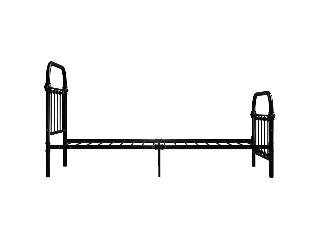 Cama 100x200 cm metal preto PT609528
