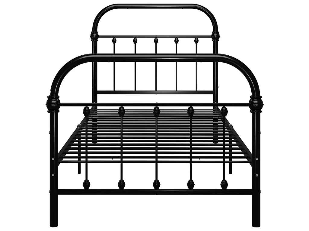 Lit-100x200 cm Noir Métal EGGB80705