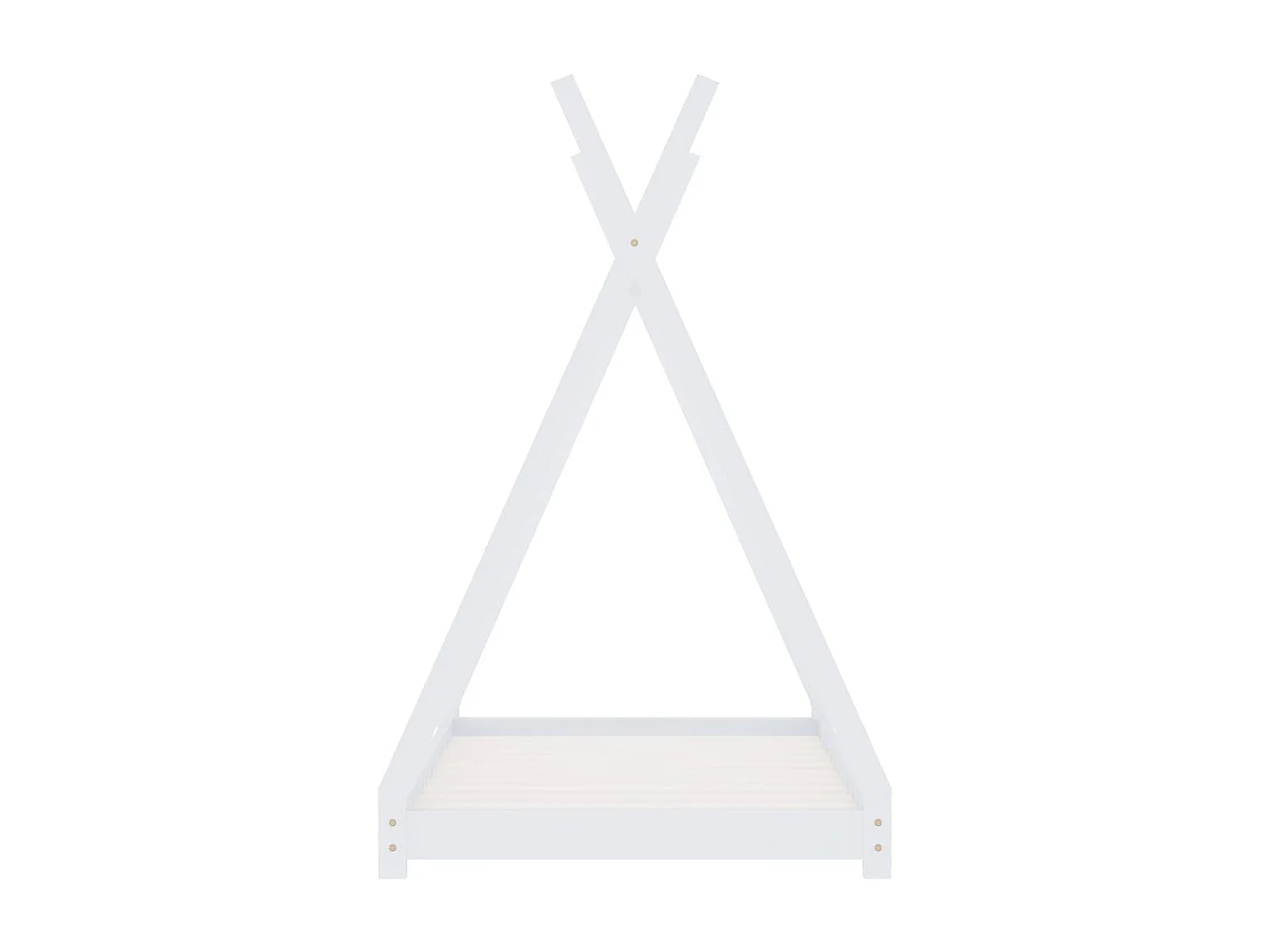 Lit-70x140 cm d'enfant Blanc Bois de pin massif EGGB42143