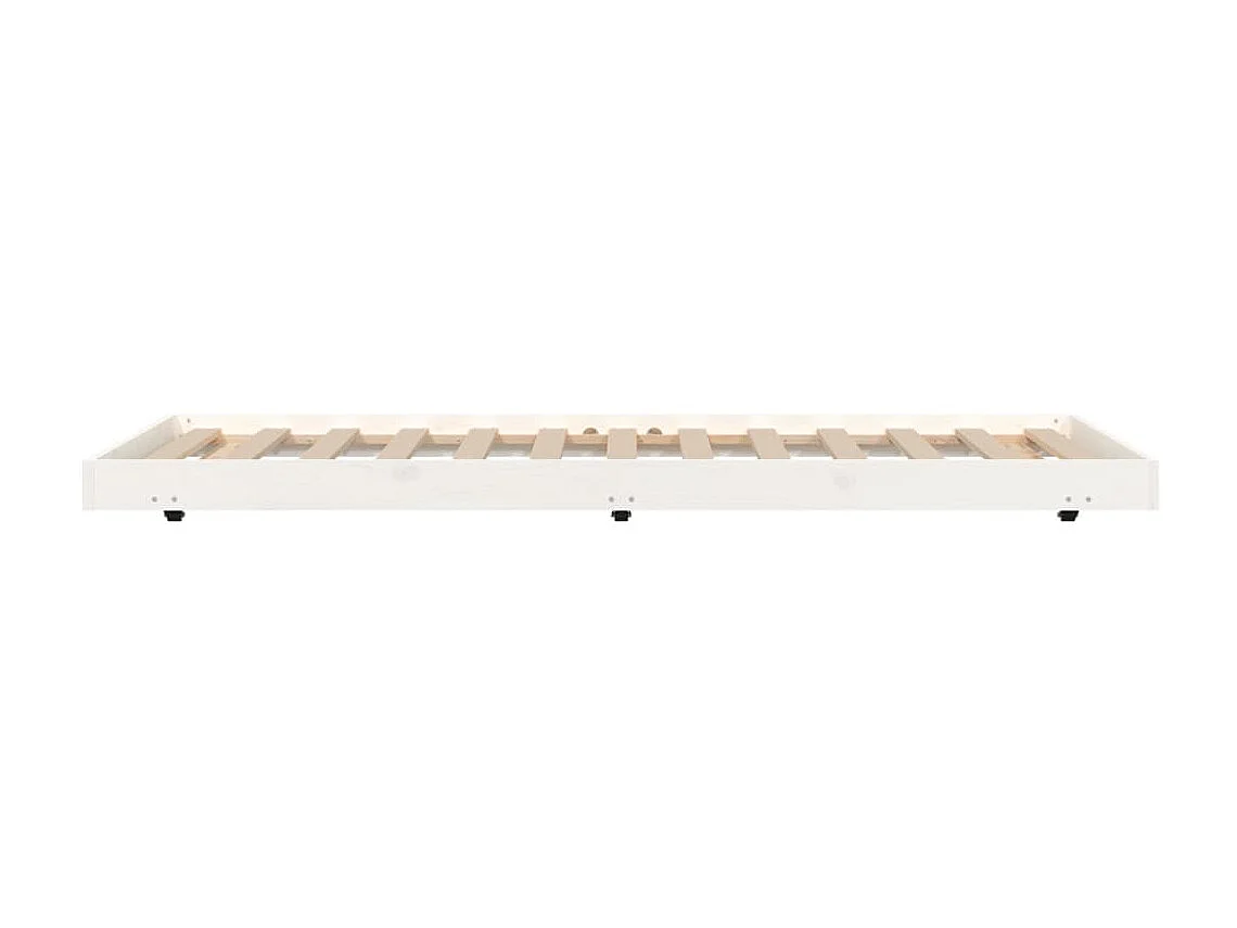 Lit-75x190 cm Blanc Bois de pin massif EGGB69270
