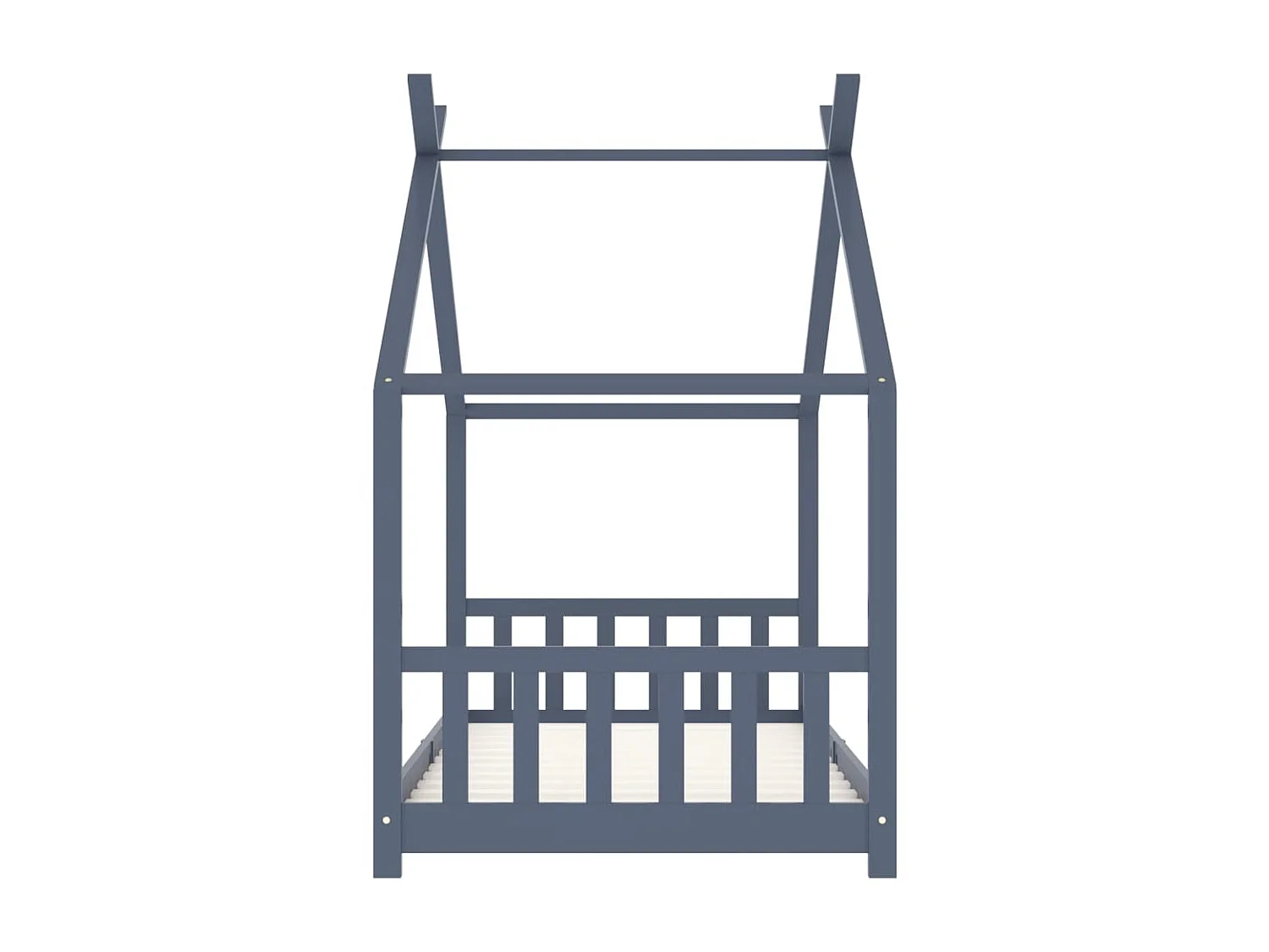 Kinderbedframe massief grenenhout grijs 90x200 cm NL19529