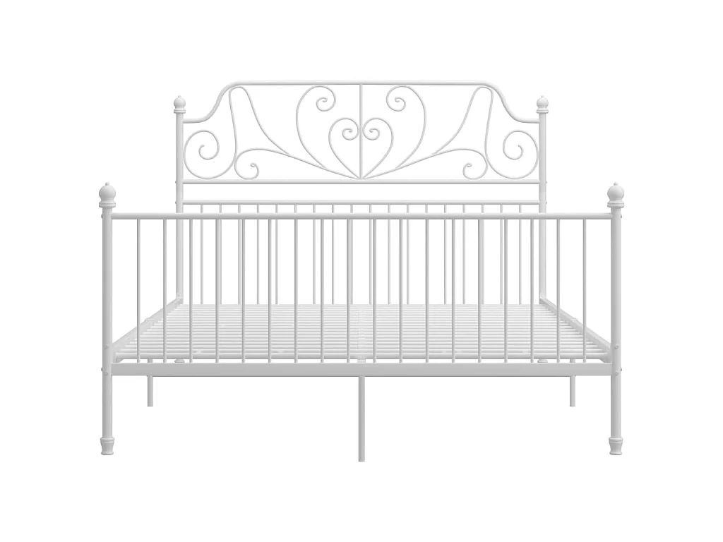 Cama metal 140x200 cm branco PT186883