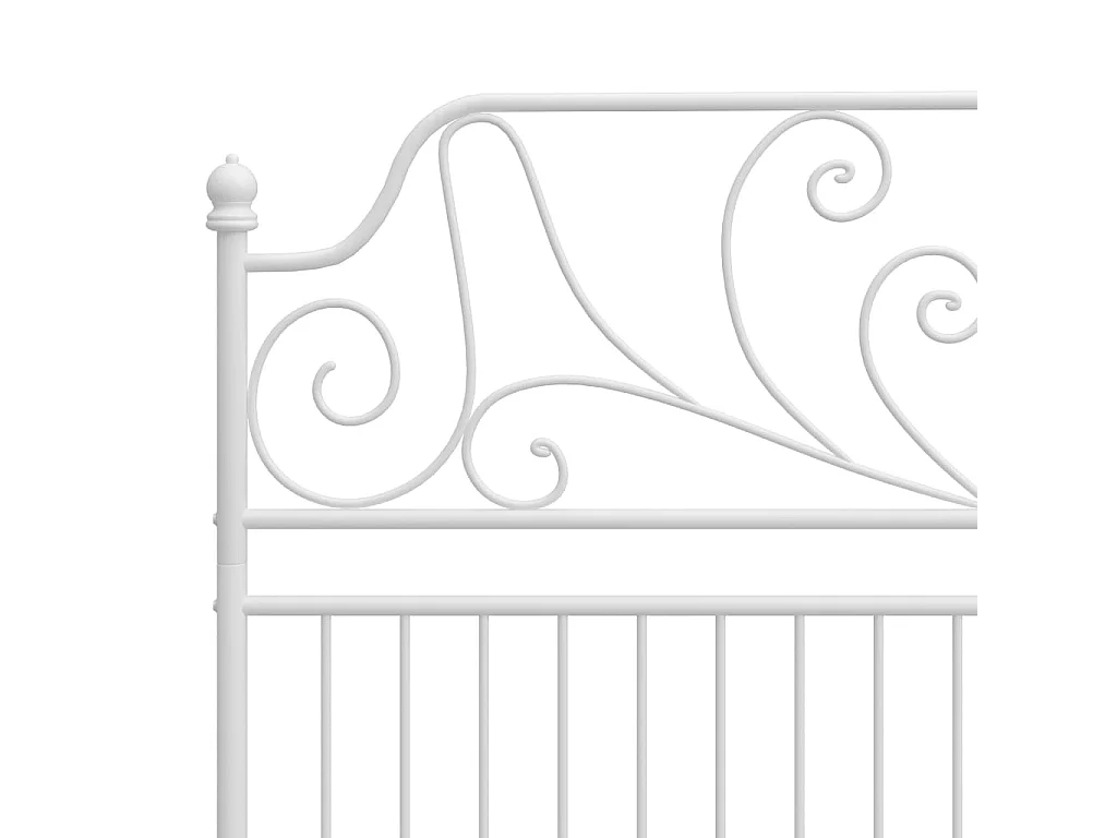 Cama metal 140x200 cm branco PT186883
