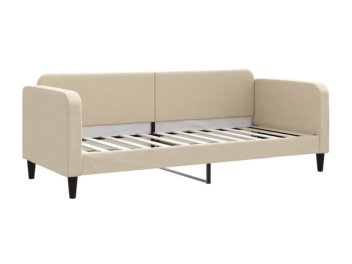 Lit-80x200 cm de repos crème tissu EGGB67890