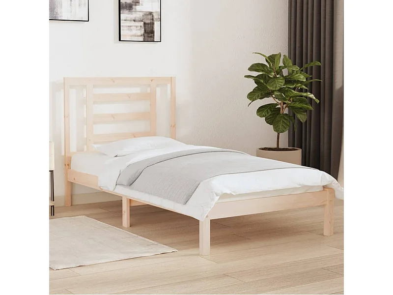 Cama 90x200 cm de madera maciza de pino ES69209