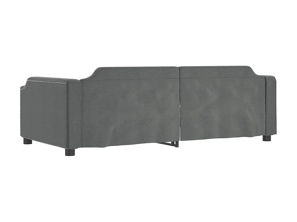 Lit-80x200 cm de repos gris foncé tissu EGGB97687