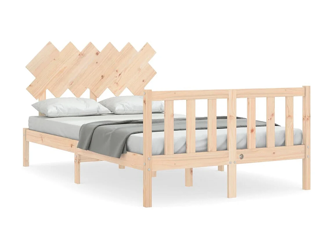 Bedframe met hoofdbord massief hout NL62797