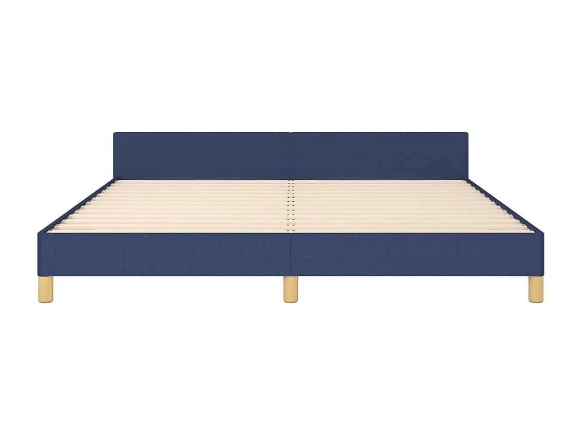 Cama 180x200 cm tecido azul PT380829