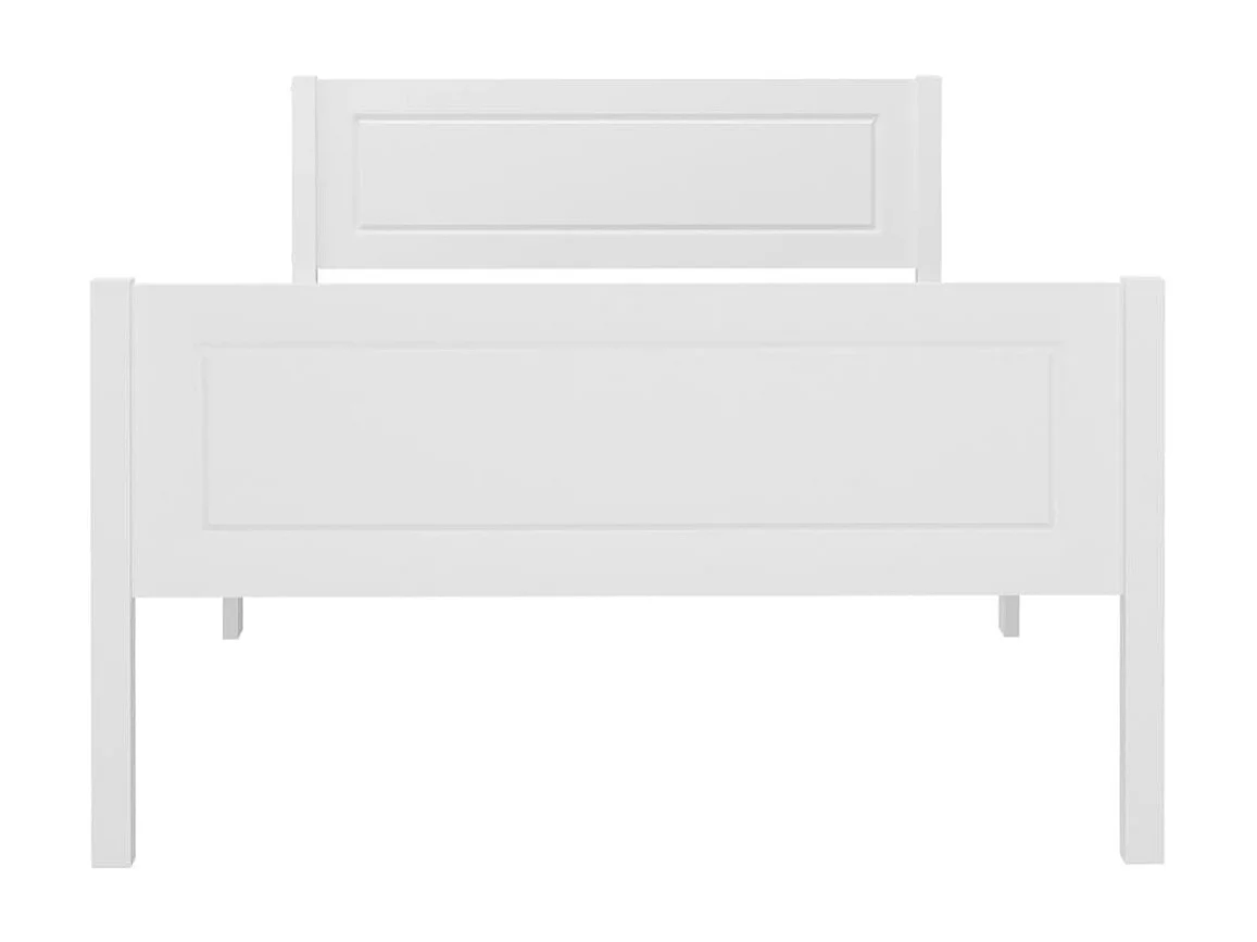 Lit-100x200 cm Bois de pin massif Blanc EGGB47301