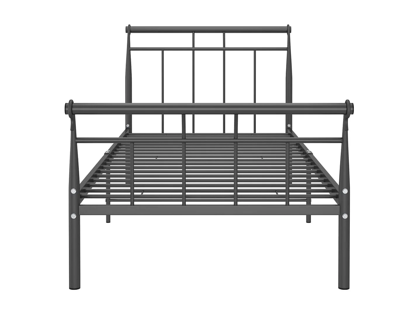 Cama 100x200 cm de metal negro ES72420