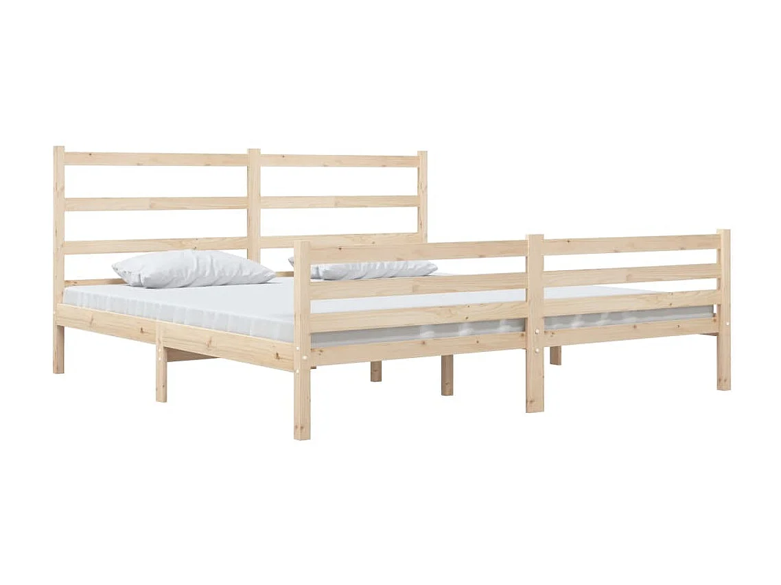 Lit-140x190 cm Bois de pin massif EGGB80980