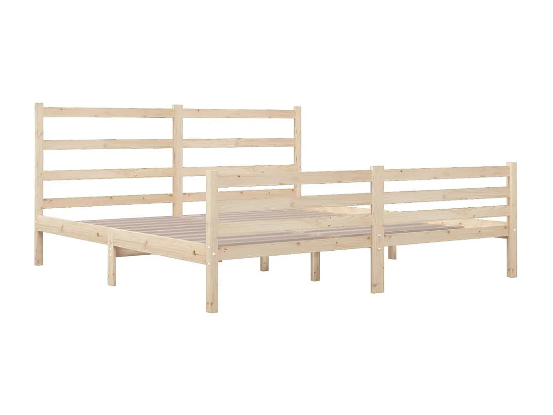 Lit-140x190 cm Bois de pin massif EGGB80980