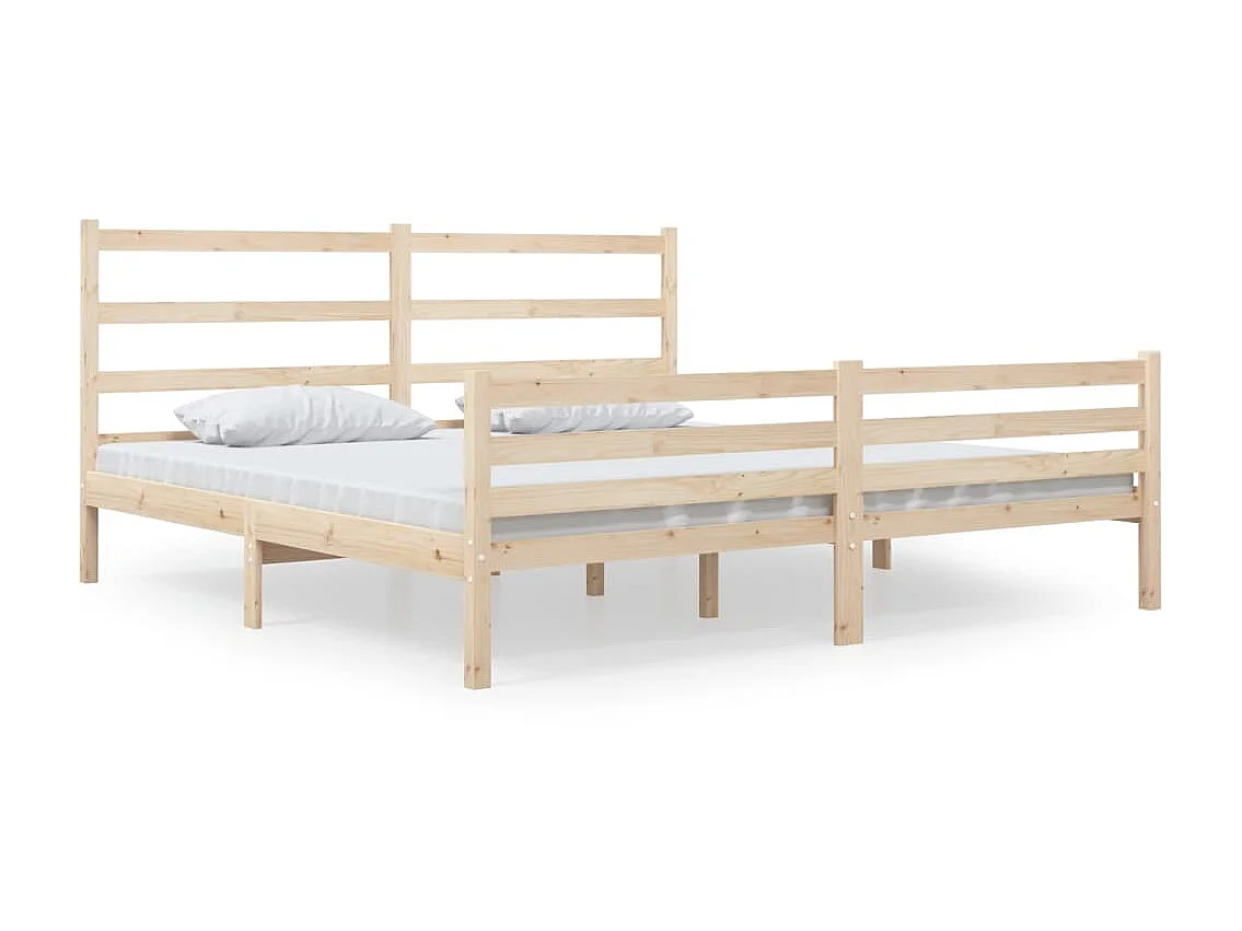 Lit-140x190 cm Bois de pin massif EGGB80980