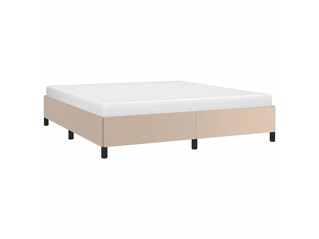 Cama 180x200 cm couro artificial cappuccino PT340732