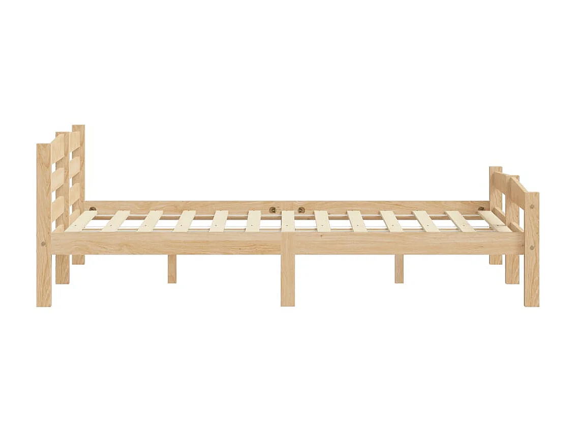 Lit-200x200 cm Blanc Bois de pin massif EGGB61148