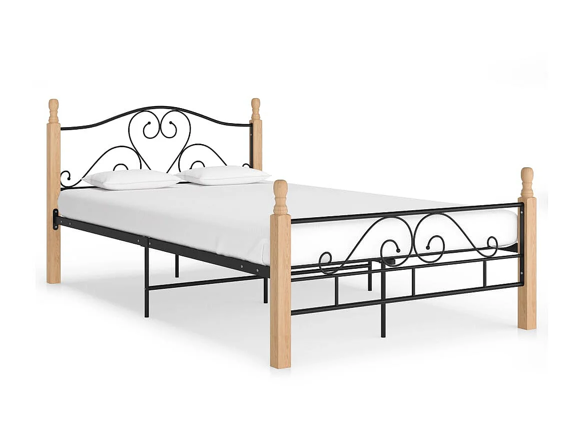 Bedframe metaal zwart 120x200 cm NL43049
