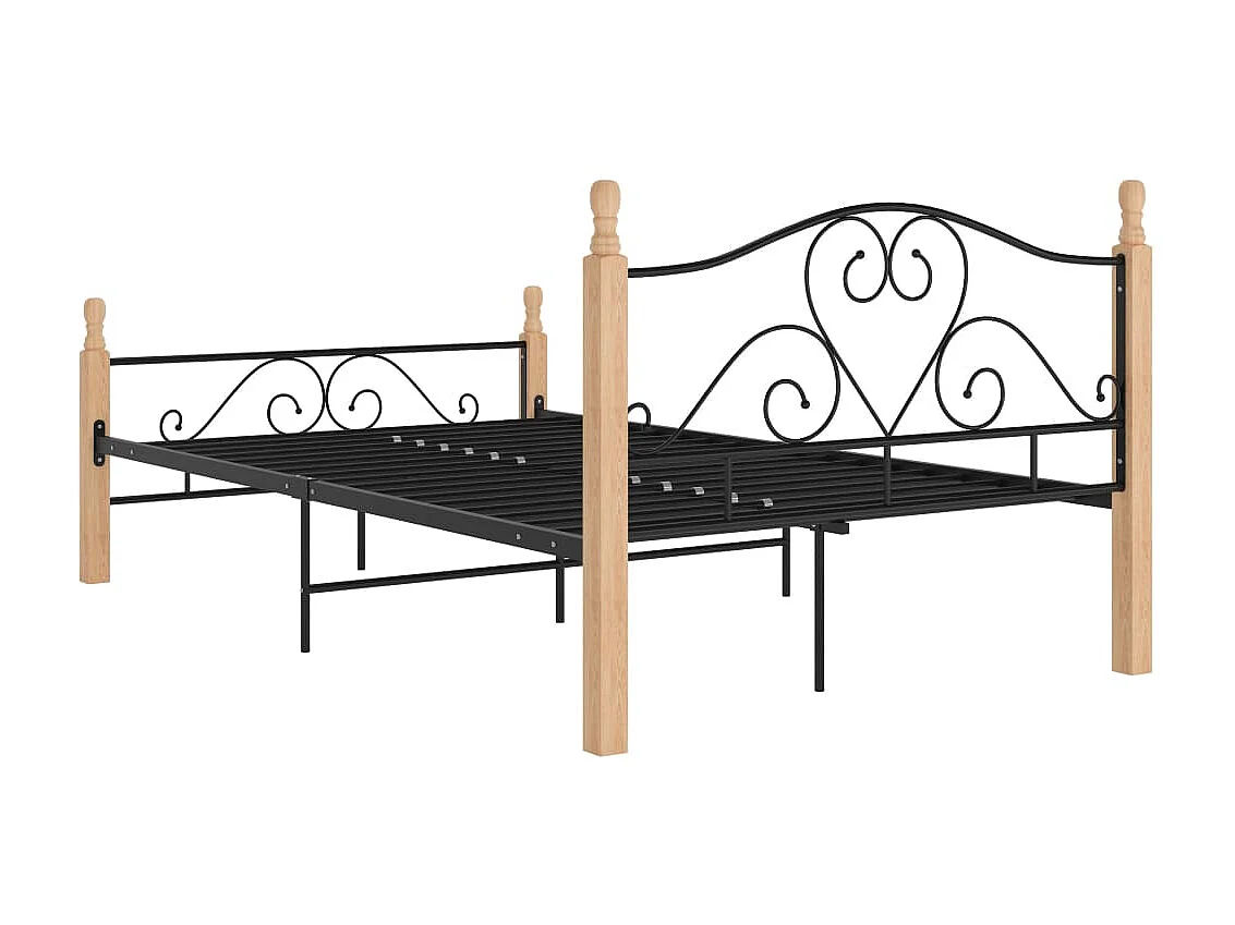 Bedframe metaal zwart 120x200 cm NL43049