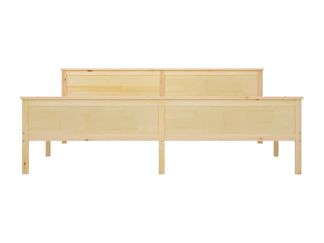 Lit-200x200 cm Bois de pin massif EGGB25104