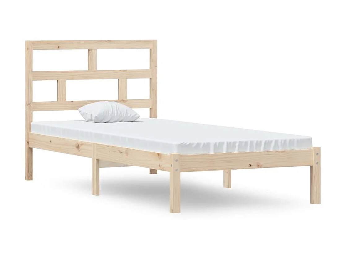 Cama 90x190 cm individual de madera maciza ES49609