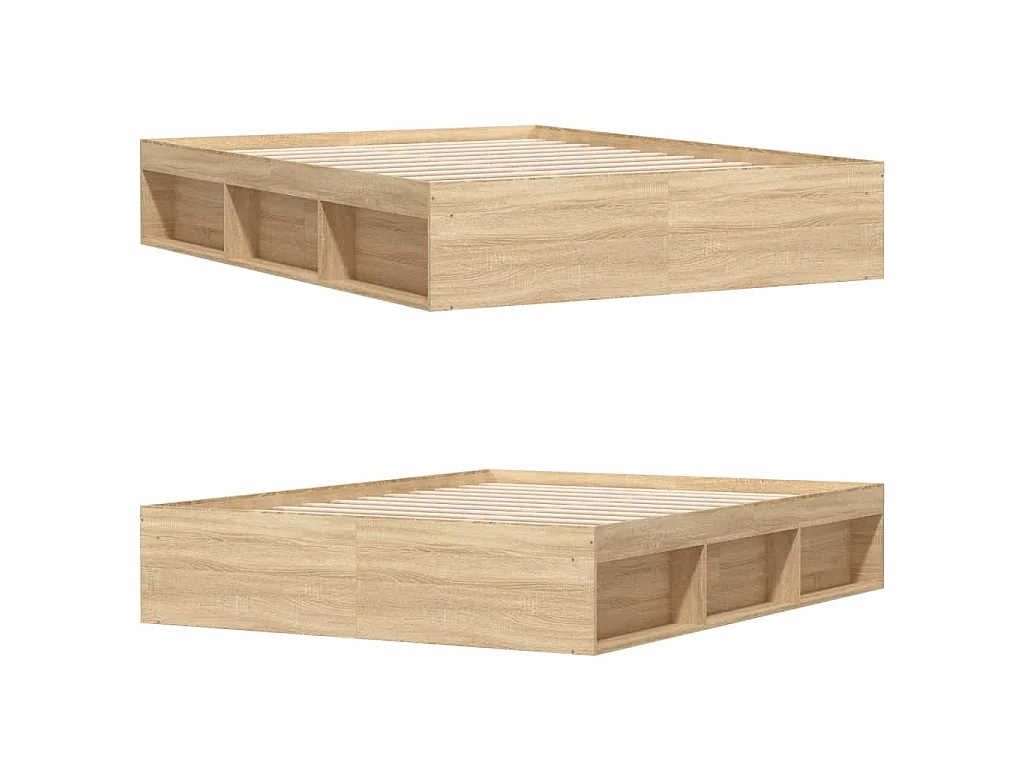 Estructura de cama roble Sonoma 160x200 cm ES548416