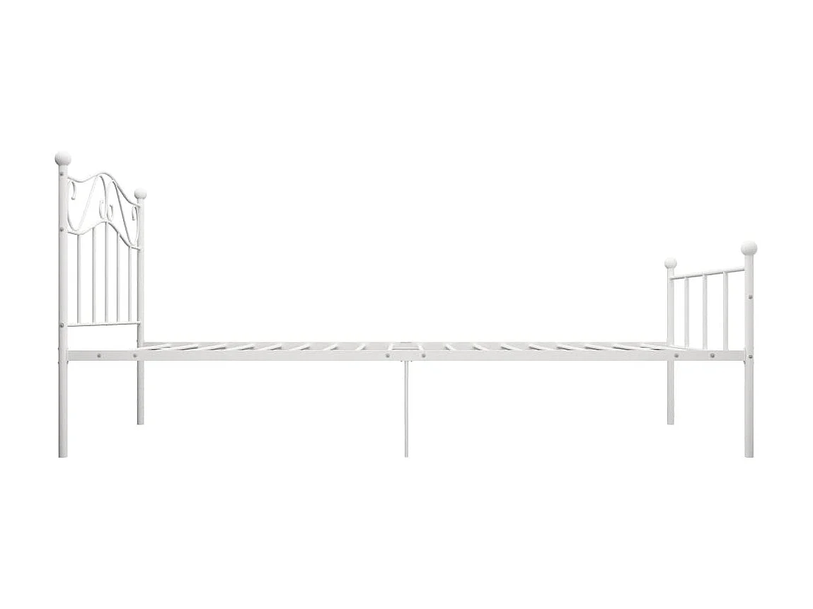 Lit-100x200 cm Blanc Métal EGGB91737