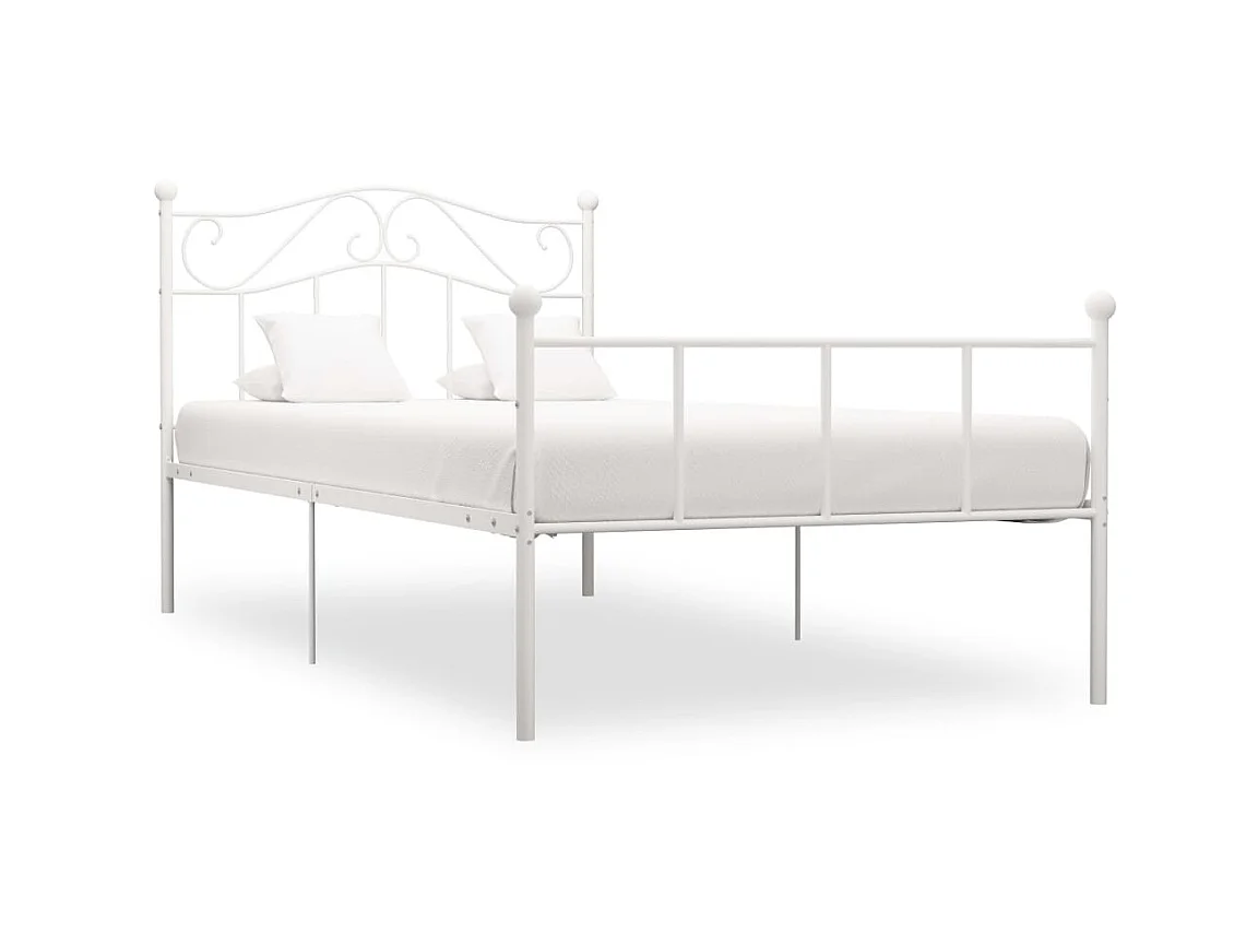 Bedframe metaal wit 100x200 cm NL63924