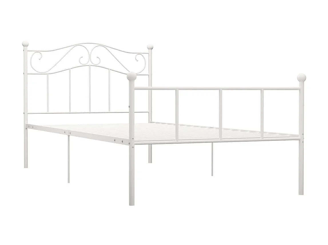 Cama 100x200 cm de metal blanco ES69759
