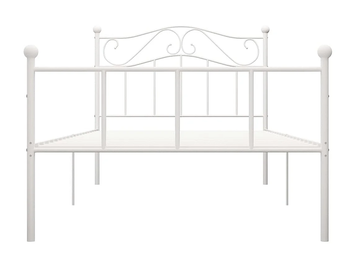 Cama 100x200 cm de metal blanco ES69759
