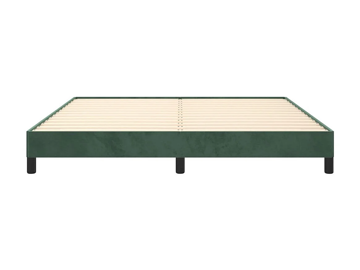 Lit-160x200 cm Vert foncé Velours EGGB13677