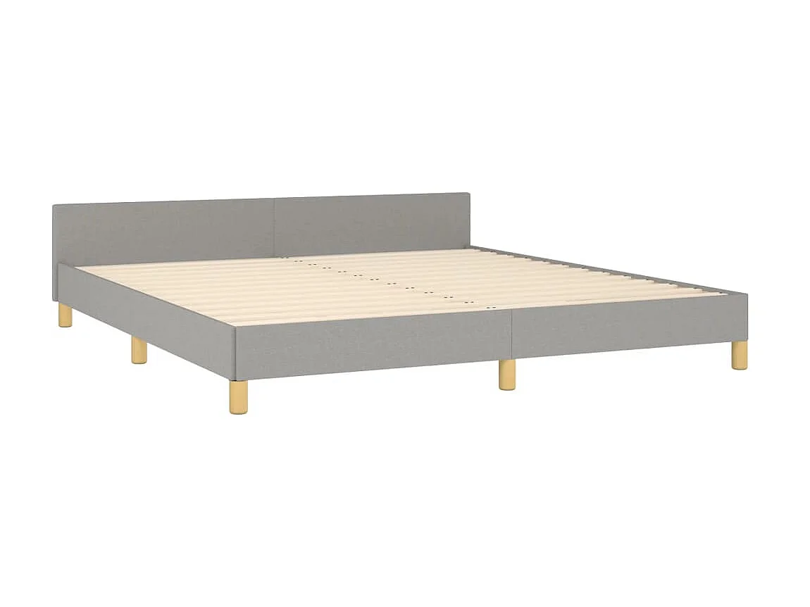 Lit-180x200 cm avec tête de lit Gris clair EGGB52240