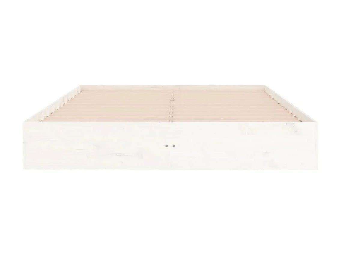 Lit-200x200 cm blanc bois massif EGGB12665