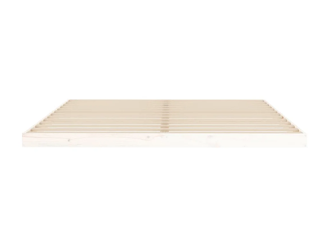 Lit-180x200 cm blanc Super King bois de pin massif EGGB63714