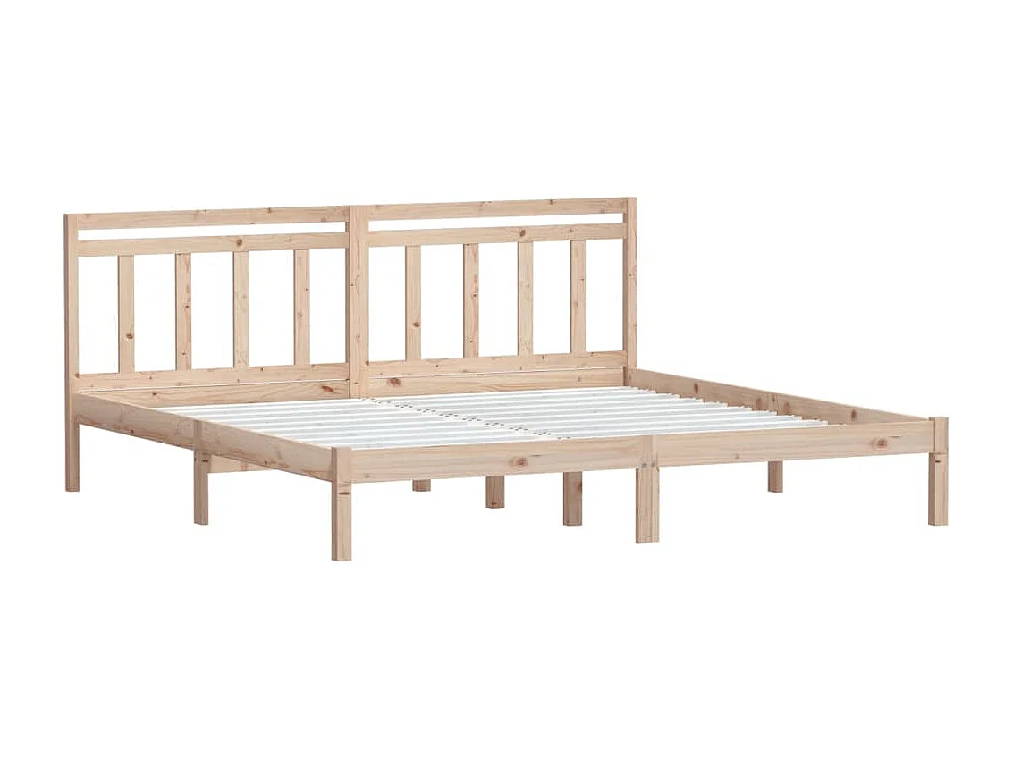 Lit-200x200 cm Bois de pin massif EGGB72120