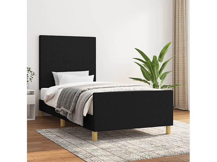Coussin de tête de lit Hvar gris foncé 90 cm tissu