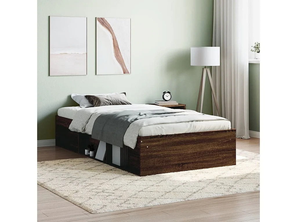 Cama 90x190 cm carvalho castanho PT611383