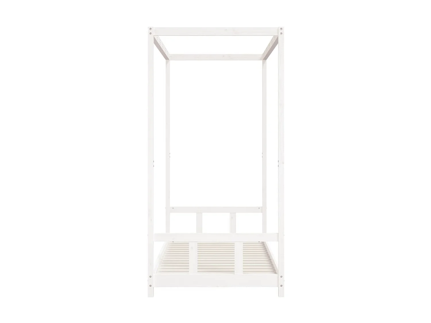 Lit-90x200 cm pour enfants blanc bois de pin massif EGGB47336